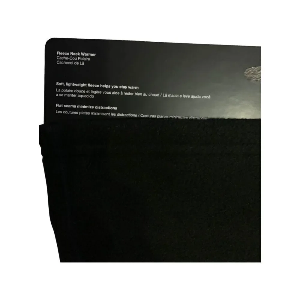 Nike Fleece Neck Gaiter Warmer Black Unisex - New With Tags Swoosh Logo